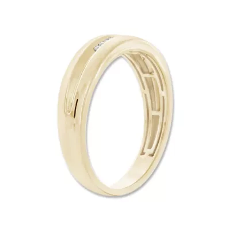 0.050 Ct.tw Natural Diamond Ring/Band in 10K Yellow Gold