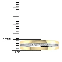 0.050 Ct.tw Natural Diamond Ring/Band in 10K Yellow Gold