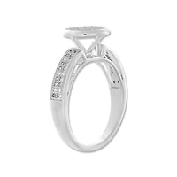0.15 Ct.tw Natural Diamond Bridal Ring Set in 925 Sterling Silver