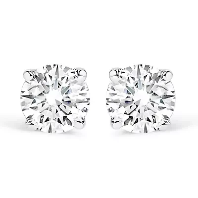 IGI Certified 1.00 Cttw Diamond 14K White Gold Stud Earrings