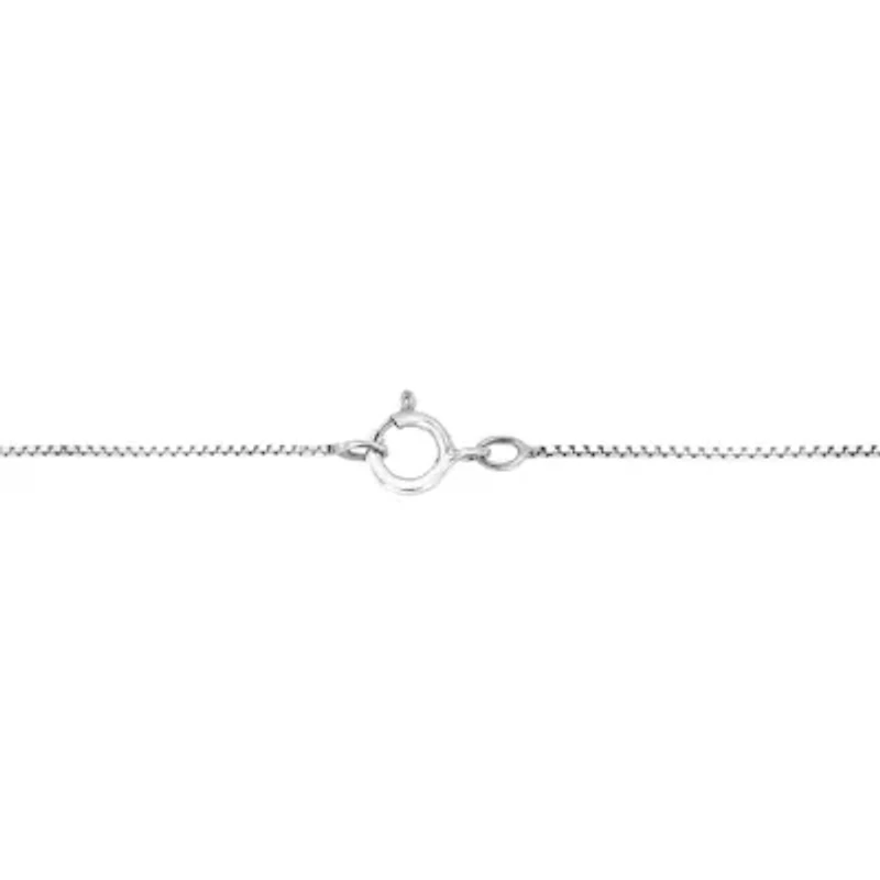 .925 Sterling Silver 1 cttw Diamond Heart and Ribbon 18" Pendant Necklace - 18"
