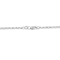 14K White Gold 1.0 Cttw Diamond Three Heart 18" Statement Pendant Necklace