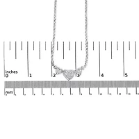14K White Gold 1.0 Cttw Diamond Three Heart 18" Statement Pendant Necklace