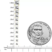 14K Yellow Gold 1.00 Ct Princess Solitaire Stud Earrings