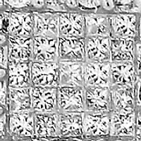 14K White Gold 1.00 Cttw Diamond Square Stud Earrings