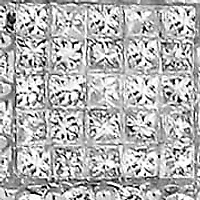 18K White Gold 1.00 Cttw Diamond Halo Square Stud Earring