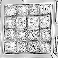 14K White Gold 1.0 Cttw Diamond Huggie Hoop Omega Earrings