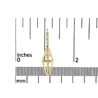 14K Yellow Gold 5/8 Cttw Diamond Geometrical Pillar Drop and Dangle Earrings