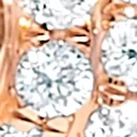 14K Rose Gold 1.00 Cttw Diamond Double Cone Jacket Stud Earring