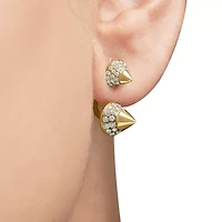 14K Rose Gold 1.00 Cttw Diamond Double Cone Jacket Stud Earring