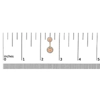 14K Rose Gold 1.00 Cttw Diamond Double Cone Jacket Stud Earring