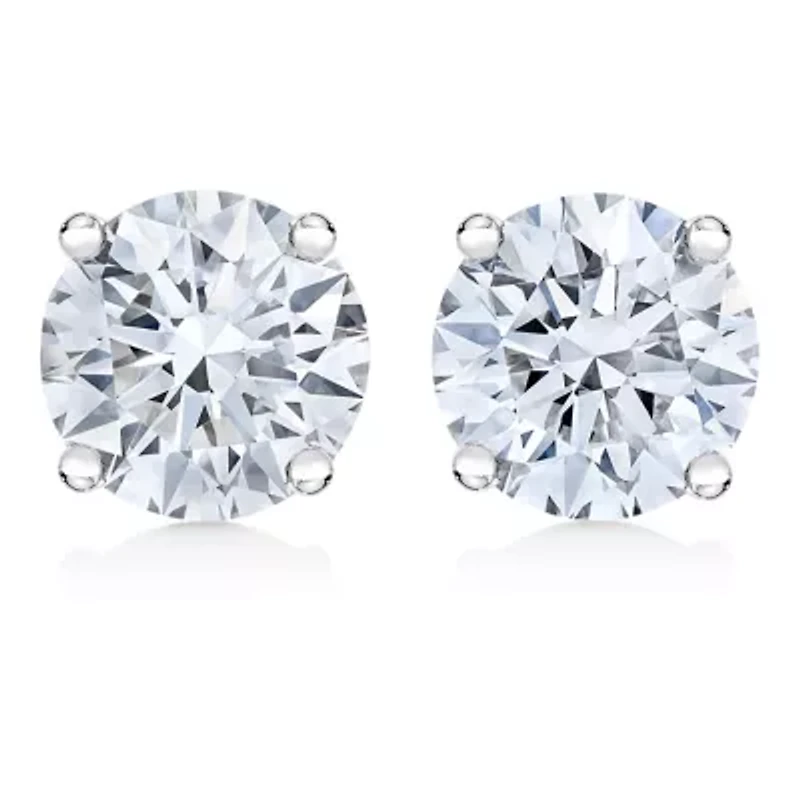 Lab Created IGI 14K White Gold 1/2 Cttw Lab Grown Diamond Stud Earrings
