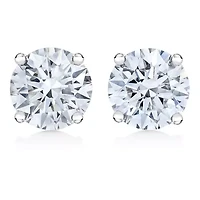 Lab Created IGI 14K White Gold 1/2 Cttw Lab Grown Diamond Stud Earrings