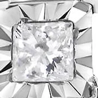 Silver 1 1/4 Cttw Diamond Solitaire Stud Earrings