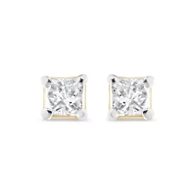 AGS Certified 14k Gold 1.0 Cttw Diamond Stud Earrings