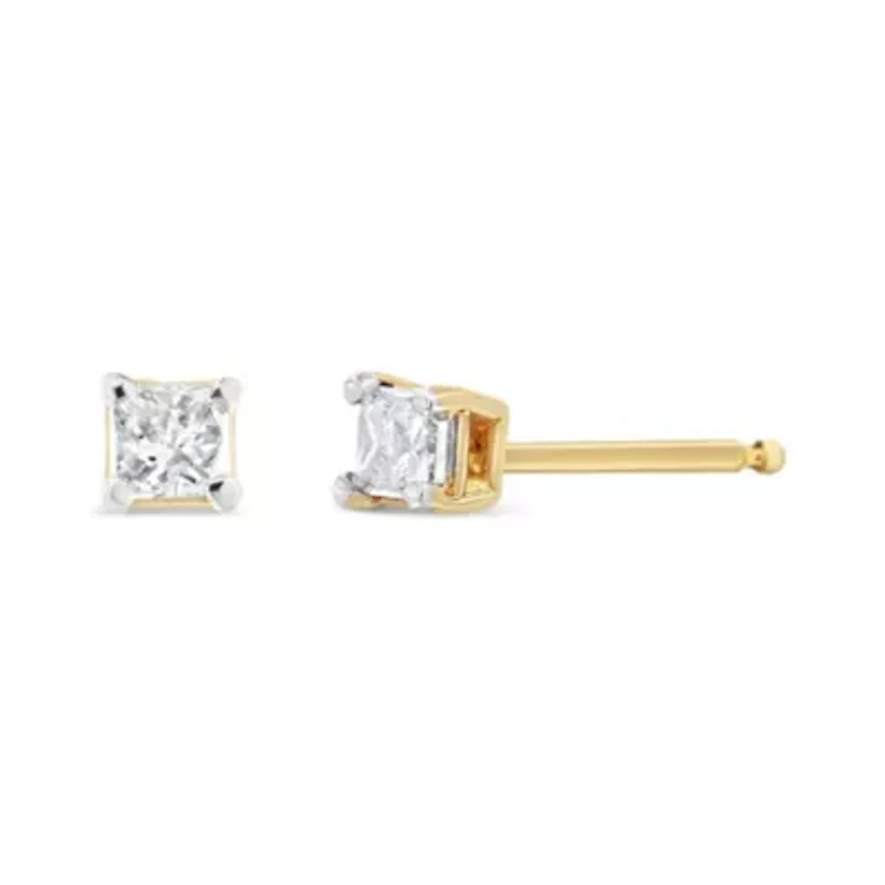 AGS Certified 14k Gold 1.0 Cttw Diamond Stud Earrings
