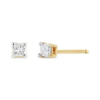 AGS Certified 14k Gold 1.0 Cttw Diamond Stud Earrings