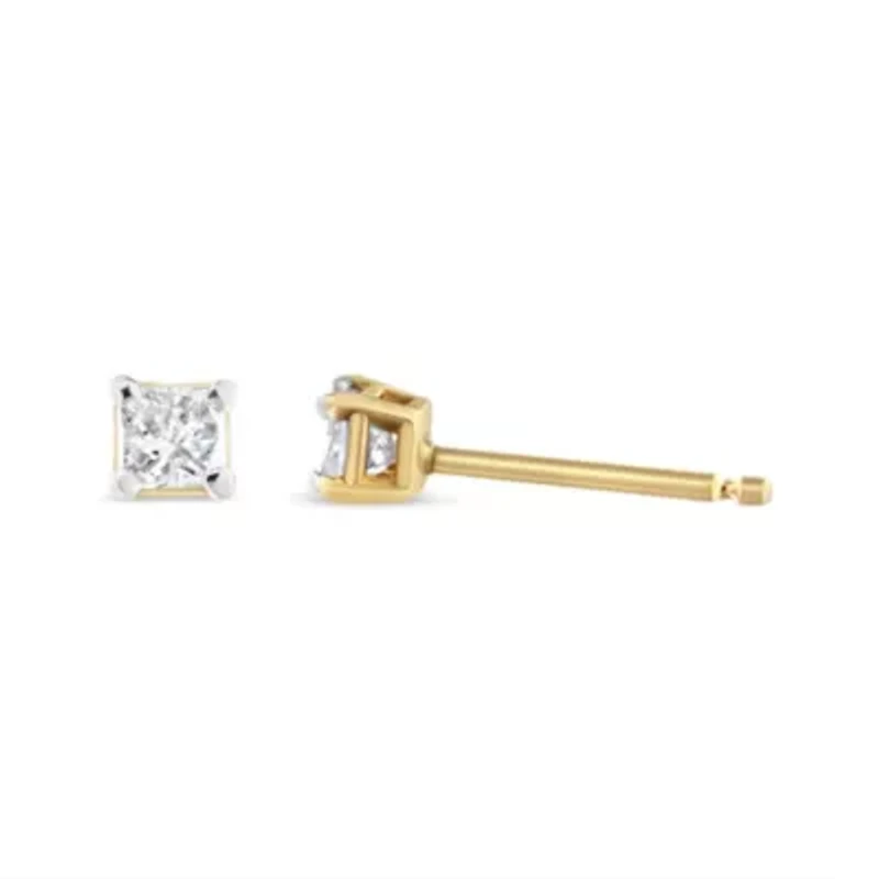AGS Certified 14k Gold 1.0 Cttw Diamond Stud Earrings
