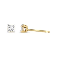 AGS Certified 14k Gold 1.0 Cttw Diamond Stud Earrings