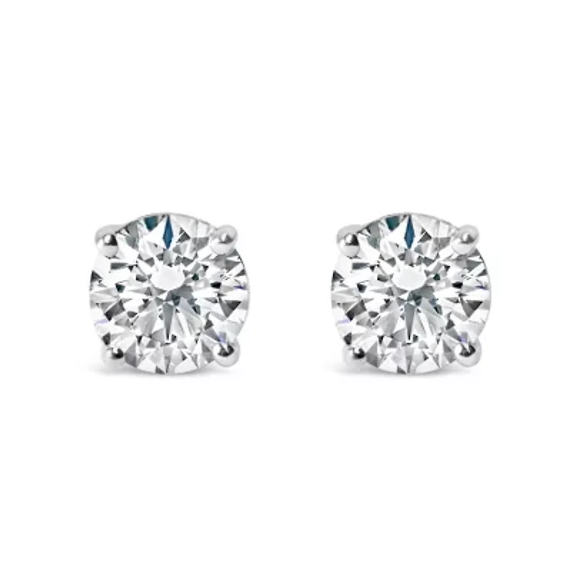 Lab Created IGI Certified 14K White Gold 1 1/2 Cttw Lab Grown Diamond Stud Earrings