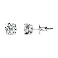 Lab Created IGI Certified 14K White Gold 1 1/2 Cttw Lab Grown Diamond Stud Earrings