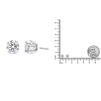 Lab Created IGI Certified 14K White Gold 1 1/2 Cttw Lab Grown Diamond Stud Earrings