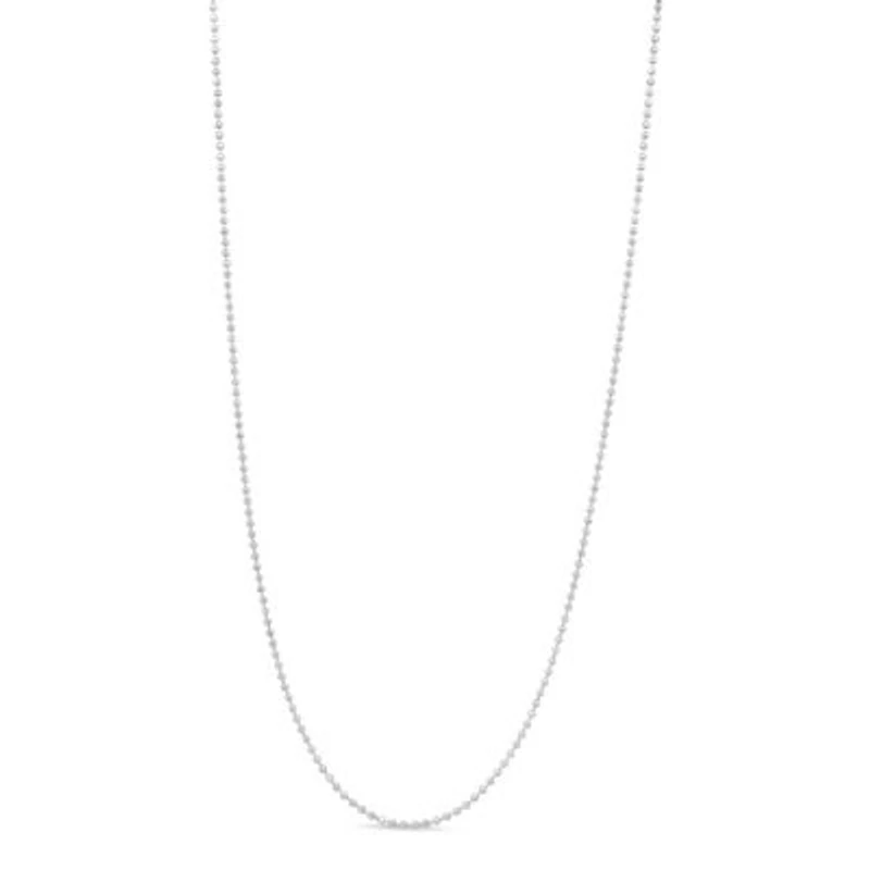 Silver 0.7mm Slim and Dainty Unisex 18" Inch Ball Bead Chain Necklace