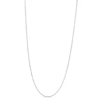 Silver 0.7mm Slim and Dainty Unisex 18" Inch Ball Bead Chain Necklace