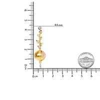 18K Gold 2/3 Cttw Diamond & Ball Shaped Citrine Gemstone Dangle Stud Earring