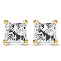 IGI Certified 14K Yellow Gold 1.00 Cttw Diamond Stud Earrings