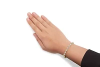 10K Yellow Gold 2.00 Cttw Round Cut Diamond 'S' Cluster Bracelet