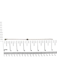 10K Yellow Gold Blue Sapphire and Diamond Accent Station Link Bracelet