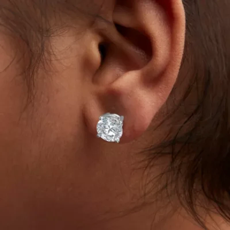 Lab Created IGI 14K White Gold 5.00 Cttw Lab Grown Diamond Stud Earring
