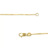 Solid 14K Yellow Gold 0.75mm Classic Box Chain Necklace