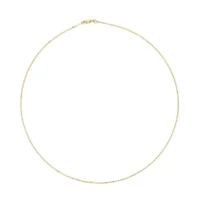 Solid 14K Yellow Gold 0.75mm Classic Box Chain Necklace