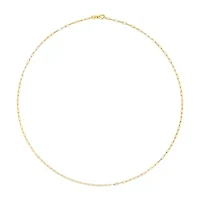 Unisex Solid 14K Yellow Gold 1.5mm Paperclip Chain Necklace - 18 Inches