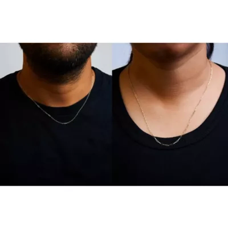 Unisex Solid 14K Gold 1.5mm Paperclip Chain Necklace