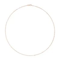 Unisex Solid 14K Rose Gold 1.5mm Paperclip Chain Necklace - 18 Inches