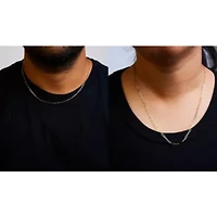 Solid 14K Gold 2.5mm Paperclip Chain Necklace Unisex 18" Inches