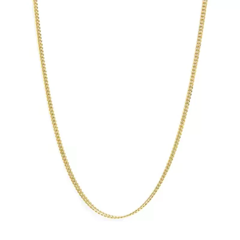 Semi-Solid 14K Yellow Gold Miami Cuban Chain Necklace - Unisex Chain