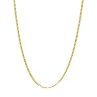 Semi-Solid 14K Yellow Gold Miami Cuban Chain Necklace - Unisex Chain