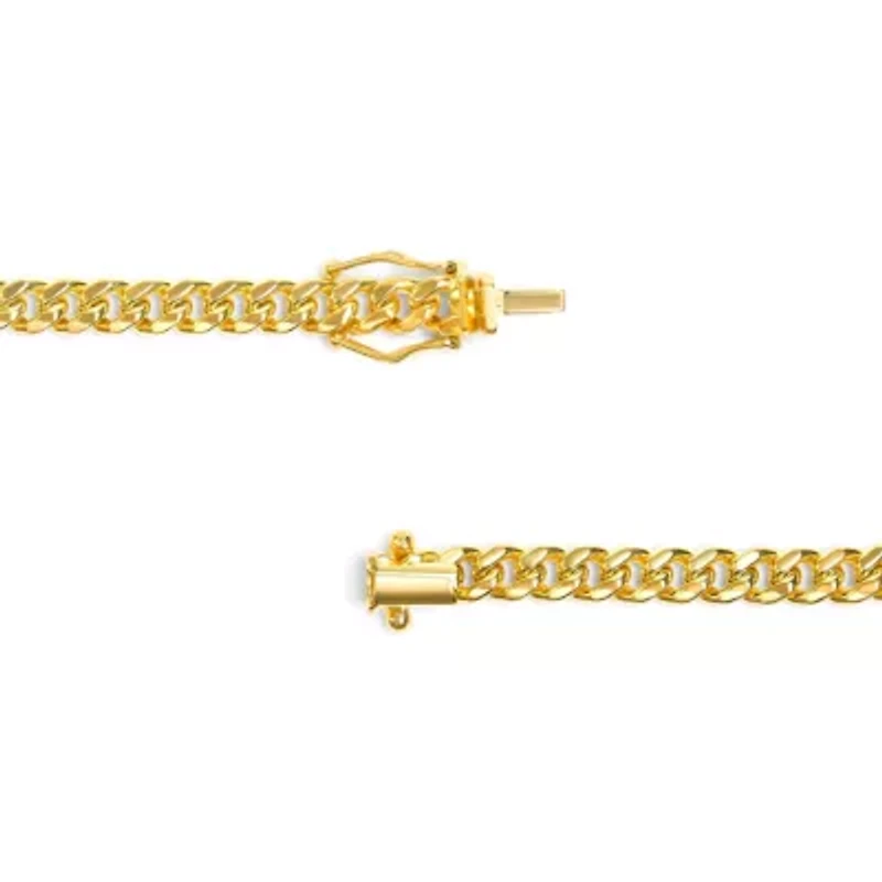 Semi-Solid 14K Yellow Gold Miami Cuban Chain Necklace - Unisex Chain