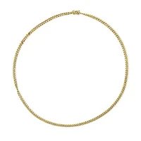 Semi-Solid 14K Yellow Gold Miami Cuban Chain Necklace - Unisex Chain