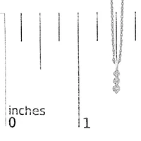 Lab Created Silver 1/7 Cttw Lab Grown Diamond Three Stone Diamond Pendant Necklace - 18" Inches