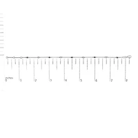 14K White Gold Alternating Blue Sapphire and White Diamond Bezel Station Chain Bracelet