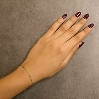 14K Yellow Gold Alternating Green Emerald and Diamond Bezel Station Chain Bracelet