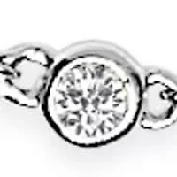 14K White Gold Alternating Blue Sapphire and Diamond Bezel Station Chain Bracelet