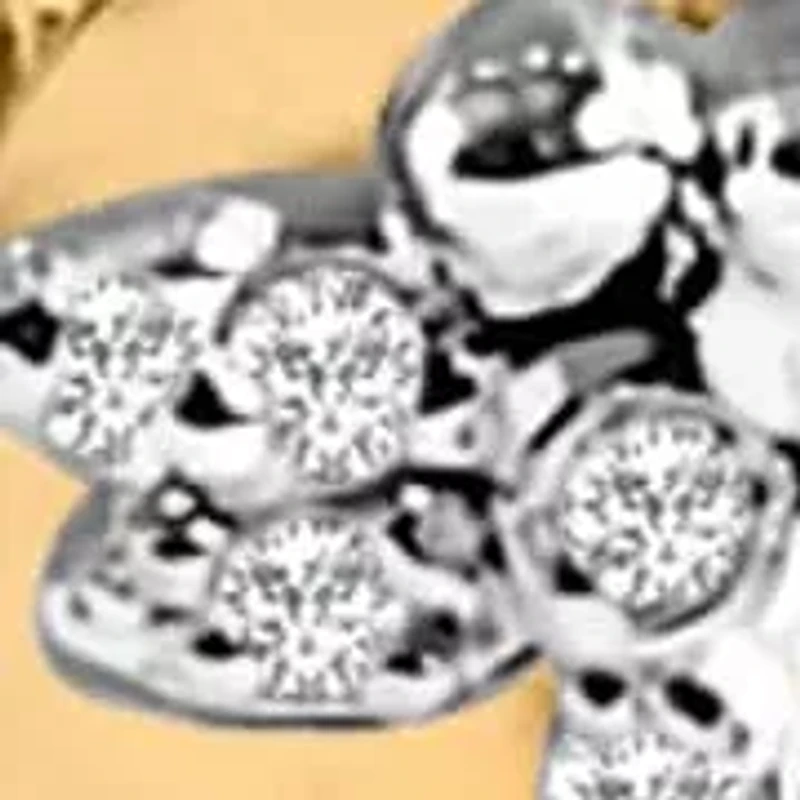 18K Yellow Gold over Silver Diamond Accent Dragonfly Medallion Bangle Bracelet