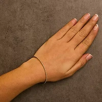 14K Yellow Gold 1/3 Cttw Diamond Half Eternity Bangle Bracelet