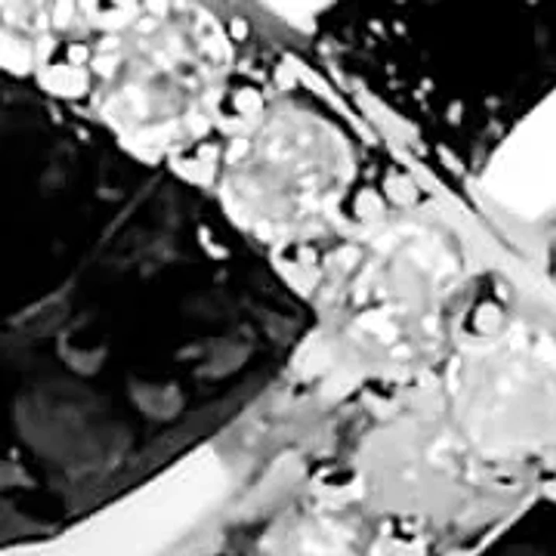 .925 Sterling Silver 3/8 Cttw White and Black Diamond Swirl Bangle Bracelet